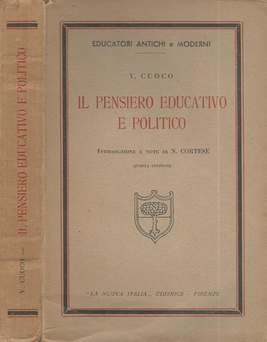 Il pensiero educativo e politico - Vincenzo Cuoco - copertina