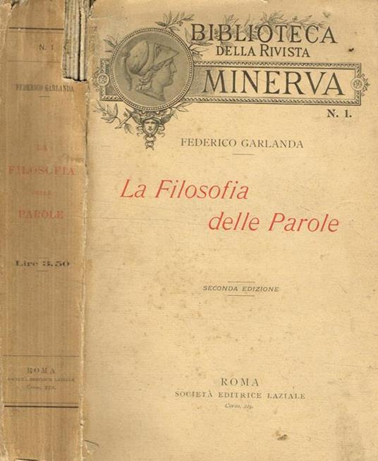 La filosofia delle parole - Federico Garlanda - copertina