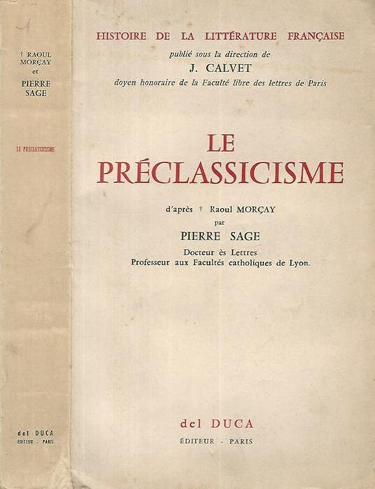 Le preclassicisme - copertina