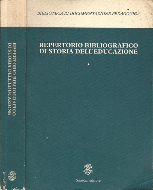 Repertorio bibliografico di Storia dell'Educazione - copertina