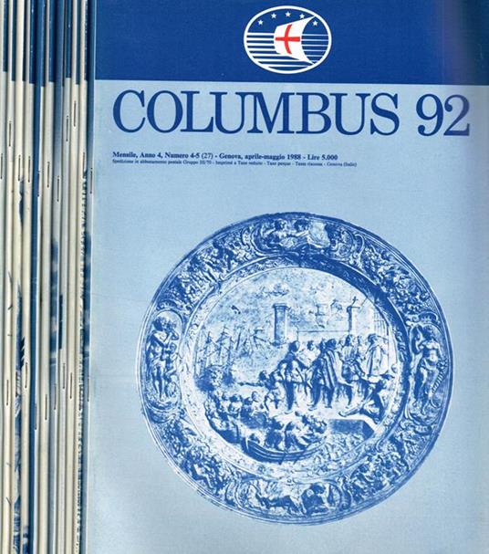 Columbus 92. Mensile di informazioni culturali anno 4 - Mario Bottaro - copertina