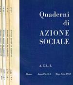 Quaderni di azione sociale. Rivista bimestrale anno IX n.3 4 5 6