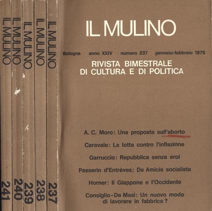 Il Mulino Anno XXIV n. 237. 238. 239. 240. 241 - copertina