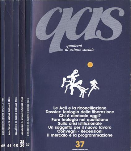 Qas Quaderni Di Azione Sociale Anno 1985 N. 37. 38, 39. 40. 41. 42 - copertina