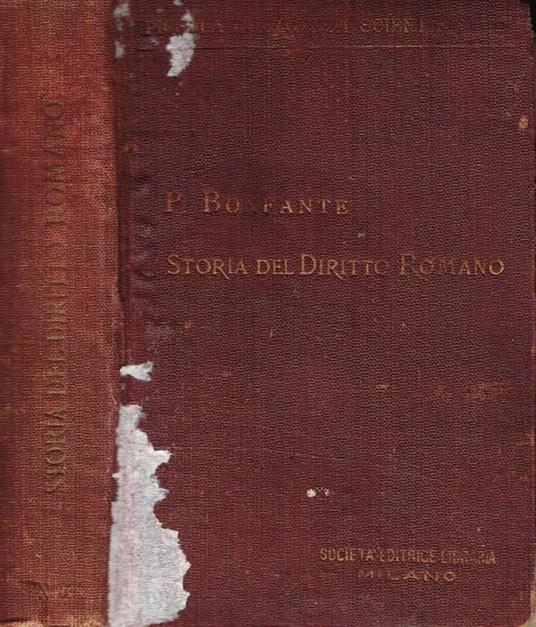 Storia del diritto romano - Pietro Bonfante - copertina