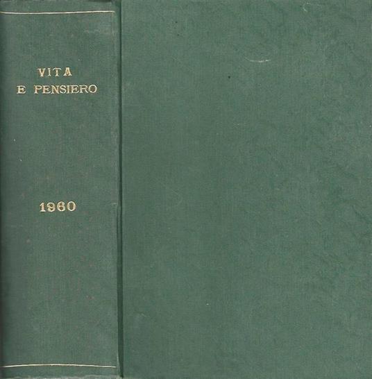 Vita e Pensiero. Rassegna italiana di cultura - copertina