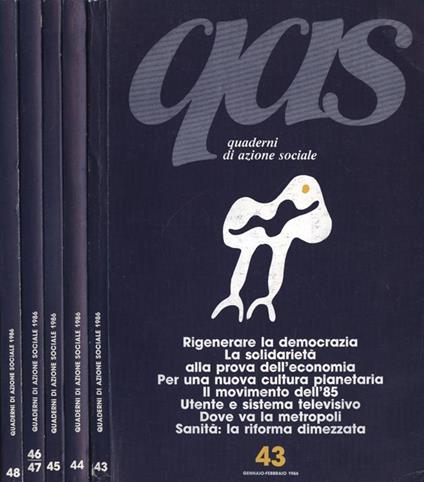 Qas Quaderni Di Azione Sociale Anno 1986 N. 43. 44. 45. 46, 47. 48 - copertina