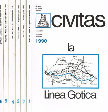 Civitas. Rivista bimestrale di studi politici fondata nel 1919 da Filippo Meda. Anno XLI - Paolo E. Taviani - copertina