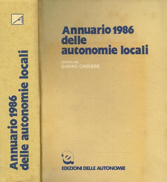 Annuario 1986 delle autonomie locali - Sabino Cassese - copertina