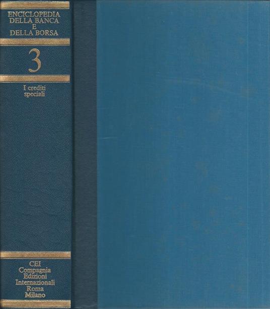 Enciclopedia della Banca e della Borsa Vol 3 - copertina