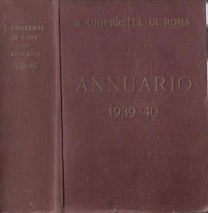 Annuario per l'Anno Accademico 1939-40 - copertina