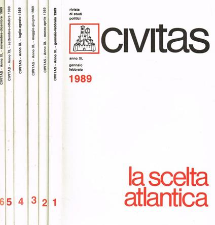 Civitas. Rivista bimestrale di studi politici fondata nel 1919 da Filippo Meda. Anno XL - Paolo E. Taviani - copertina