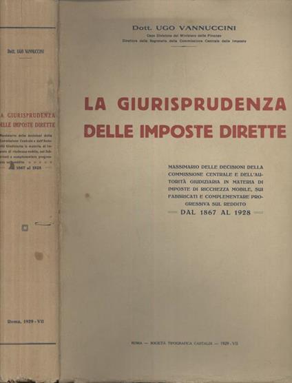 La giurisprudenza delle imposte dirette - copertina