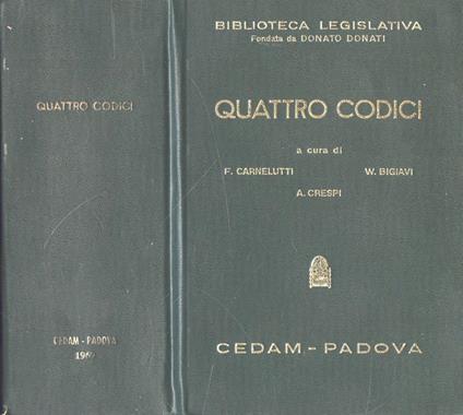 Quattro codici - Francesco Carnelutti - copertina