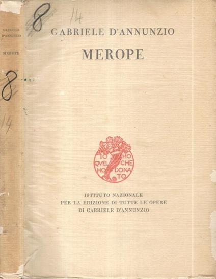 Merope - Gabriele D'Annunzio - copertina