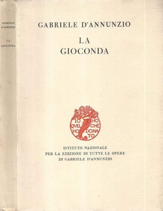 La Gioconda - Gabriele D'Annunzio - copertina