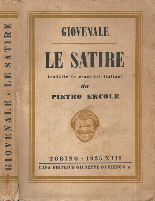 Le Satire - D. Giunio Giovenale - copertina