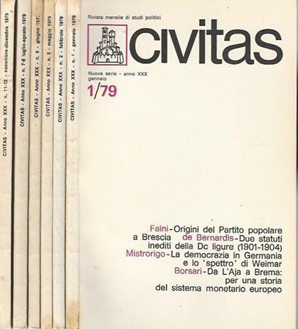 Civitas. Rivista mensile di studi politici - copertina