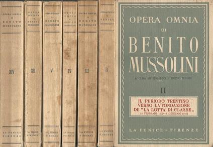 Opera Omnia di Benito Mussolini Voll II III, IV, V, XII, XIV - Edoardo - copertina