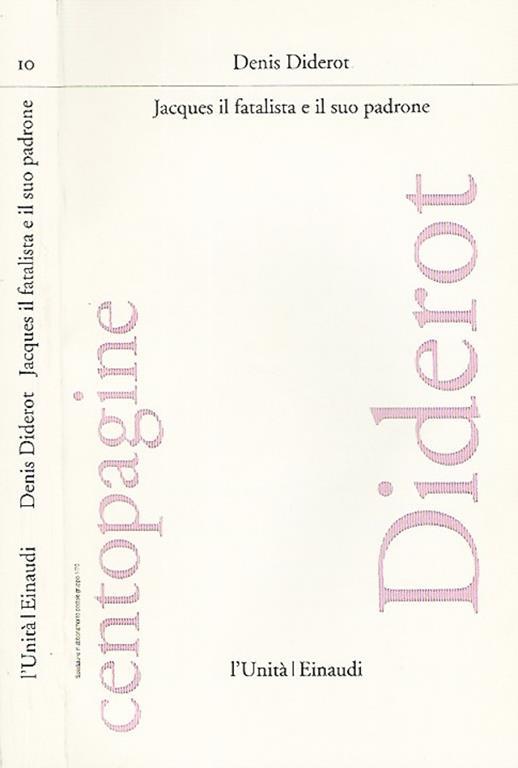Jacques il fatalista e il suo padrone - Denis Diderot - copertina