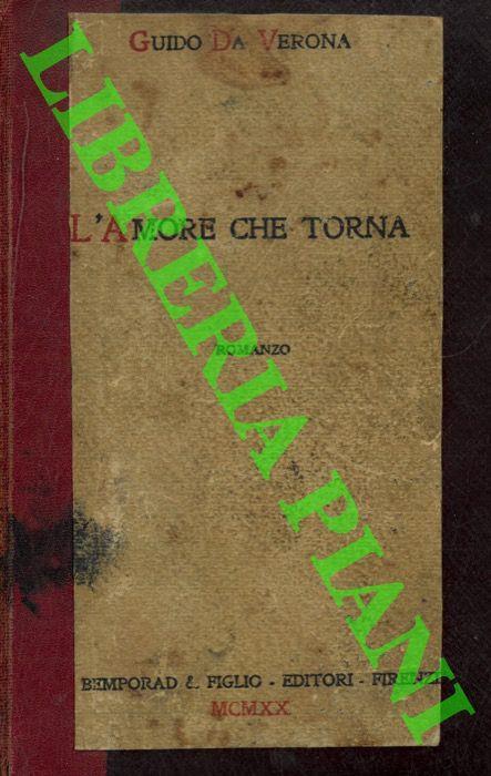 L' Amore che torna - Guido Da Verona - copertina