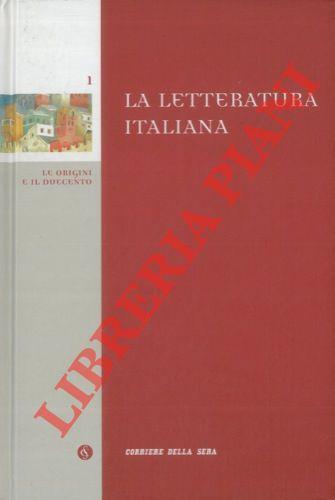 La letteratura italiana. 1. Le origini e il Duecento - copertina