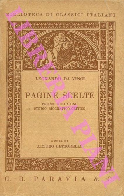 Pagine scelte - Leonardo da Vinci - copertina