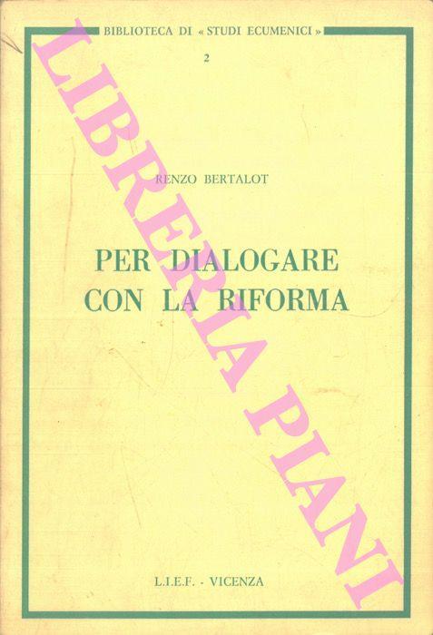 Per dialogare con la Riforma - copertina