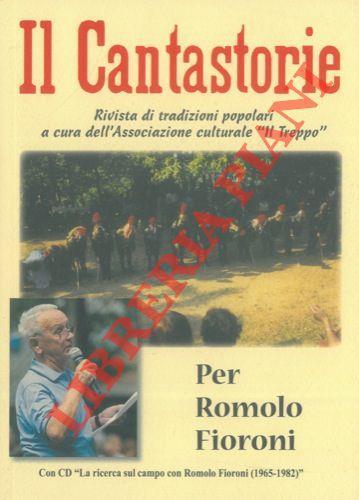 Per Romolo Fioroni. "Il cantastorie. Rivista di tradizioni popolari" - copertina