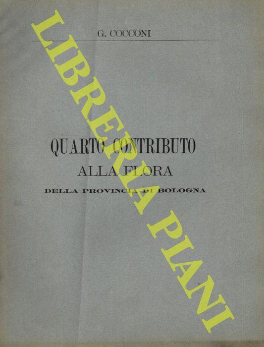 Quarto contributo alla Flora della Provincia di Bologna - Girolamo Cocconi - copertina
