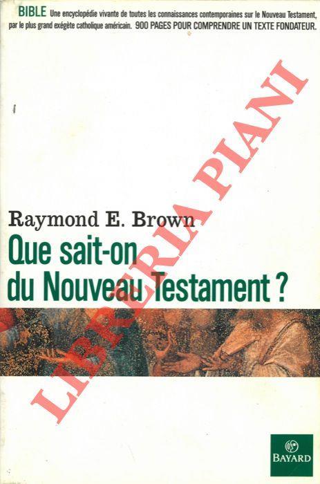 Que sait-on du Nouveau Testament - Raymond E. Brown - copertina