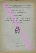 L' ubi consistam di Archimede nelle virtù della propulsione a reazione