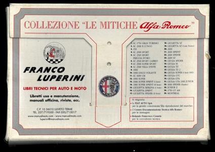 Collezione "Le mitiche Alfa Romeo". Schede tecniche - Luperini Franco - copertina