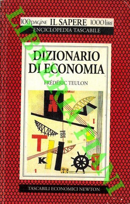 Dizionario di economia - Frederic Teulon - copertina