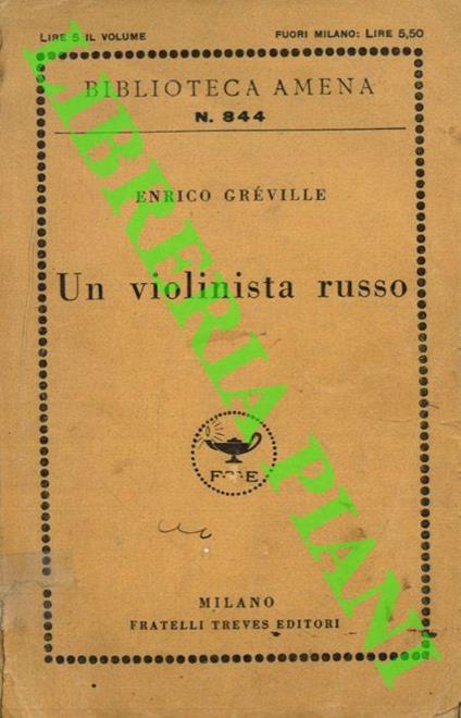 Un violinista russo - Enrico Greville - copertina