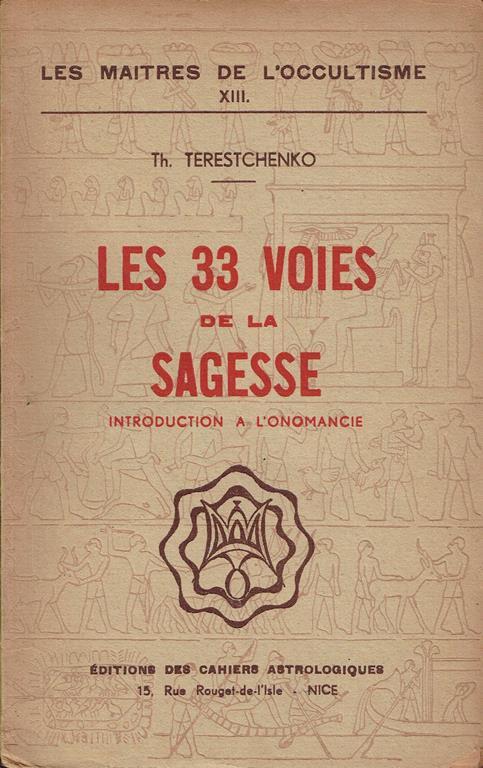 Les 33 voies de la sagesse - Th. Terestchenko - copertina