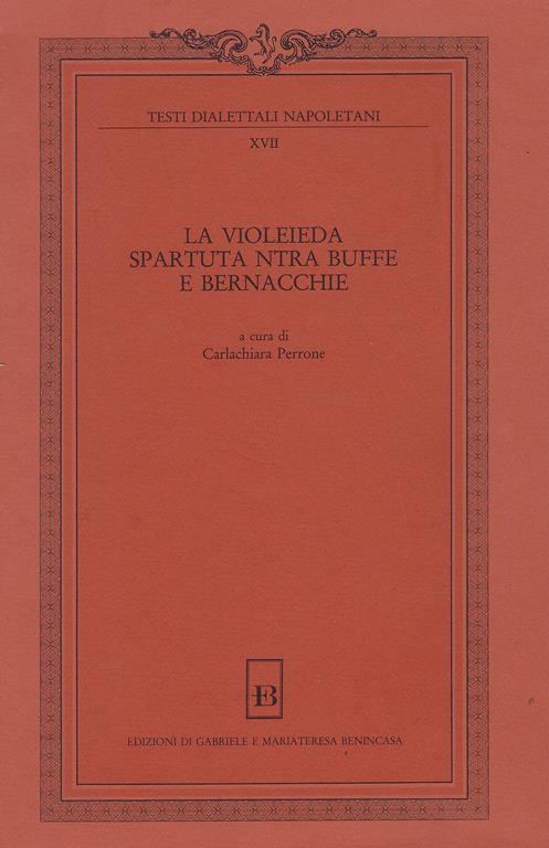 La Violeieda spartuta ntra buffe e bernacchie - Carlachiara Perrone - copertina