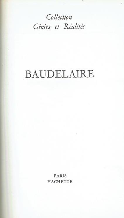 Baudelaire - copertina