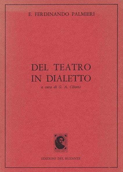 Del teatro in dialetto : saggi e cronache - copertina