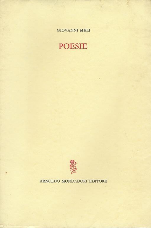 Poesie - Giovanni Meli - copertina