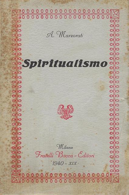 Spiritualismo - A. Marzorati - copertina