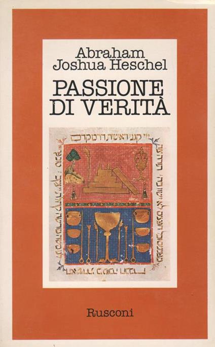 Passione di verità - Abraham Joshua Heschel - copertina