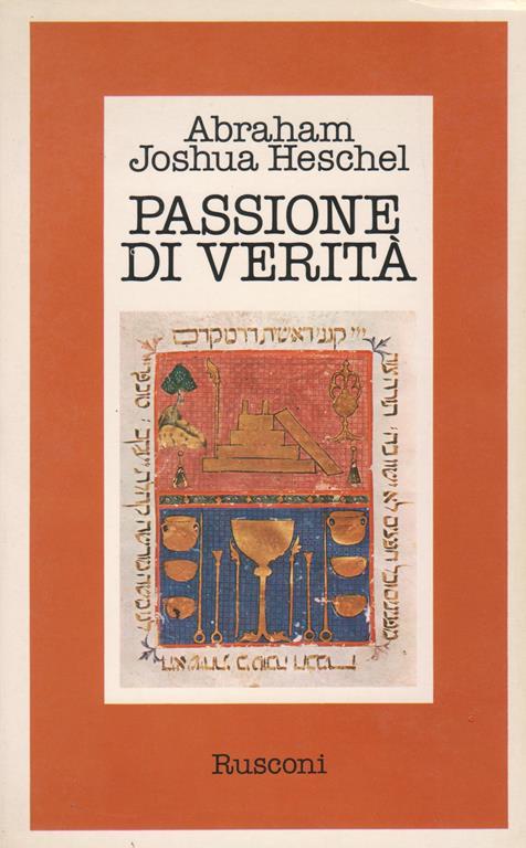 Passione di verità - Abraham Joshua Heschel - copertina