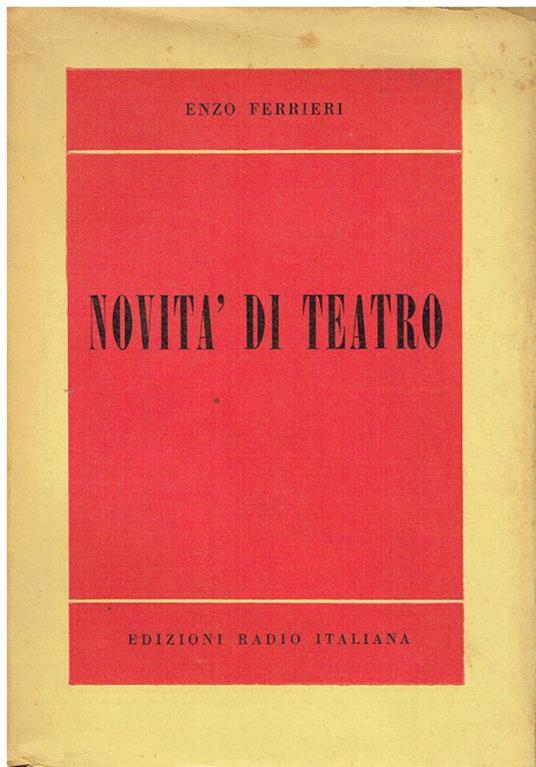 Novità di teatro - Enzo Ferrieri - copertina