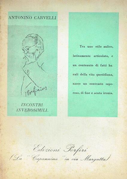 Incontri inverosimili - Antonino Carvelli - copertina