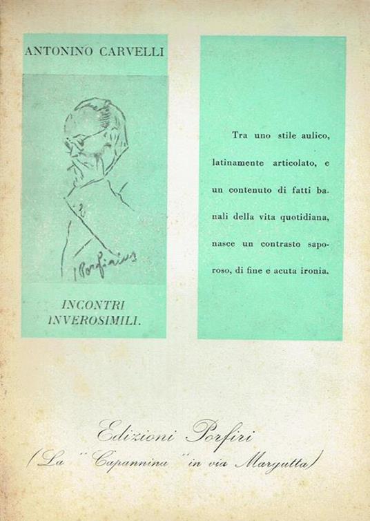 Incontri inverosimili - Antonino Carvelli - copertina