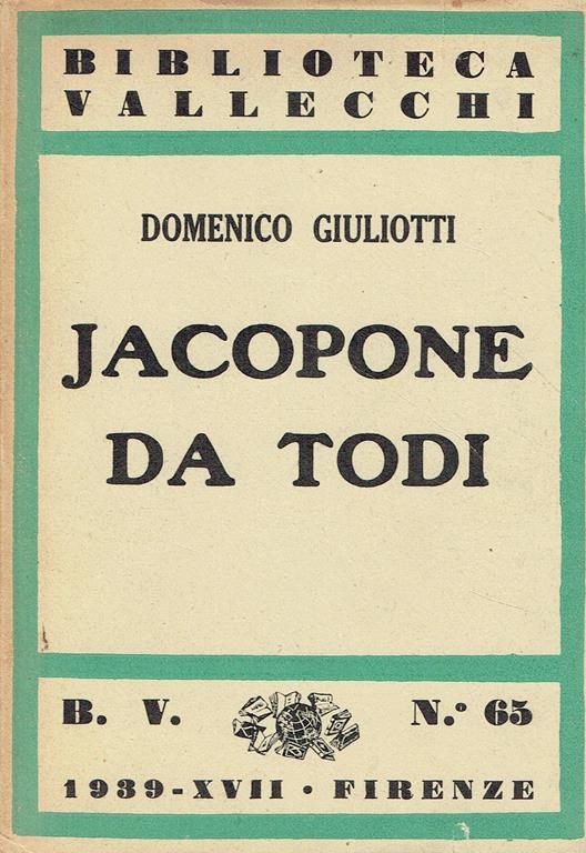 Jacopone da Todi - Domenico Giuliotti - copertina