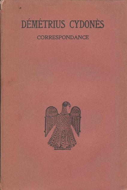 Correspondance - Démétrius Cydonès - copertina