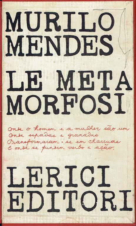 Le metamorfosi - Murilo Mendes - copertina