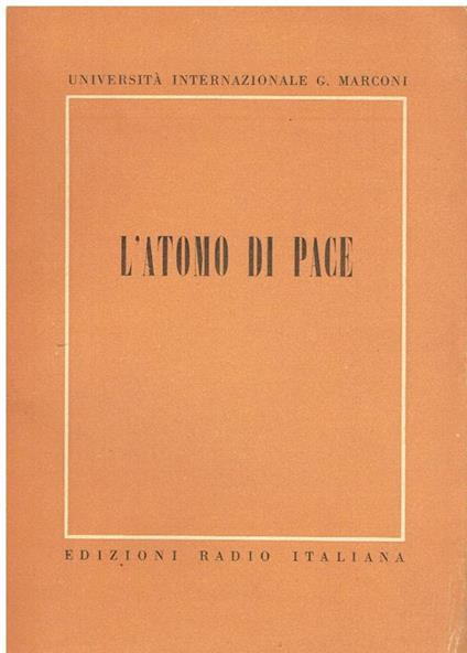 L' atomo di pace - copertina